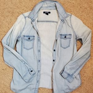 Denim over shirt